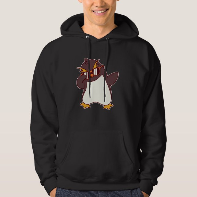 Söt Dabbig Macaronipingvin Hoodie (Framsida)