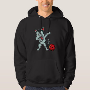 Söt Dabbig Siberian Husky Hund Dab Bball Basket Hoodie