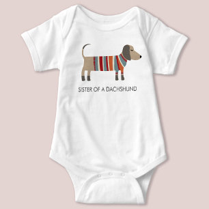 Söt Dachshund Baby Body T Shirt