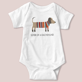 Söt Dachshund Baby Body T Shirt