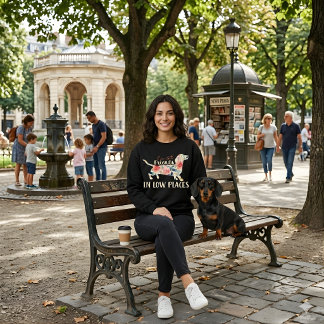 Söt Dachshund Blommig Rolig Citat Husdjursälskare T Shirt