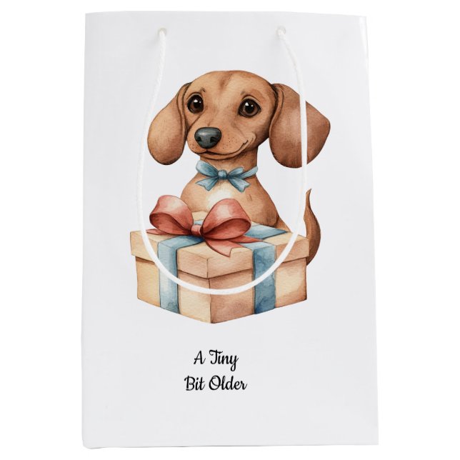 Söt Dachshund Födelsedagsmugg En Aning Äldre (Framsidan)
