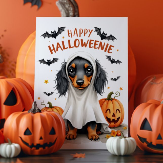 Söt Dachshund Halloween Kort (Skapare uppladdad)