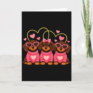 Söt Dachshund Hund Alla Hjärtans Dag Romantisk Äls Kort