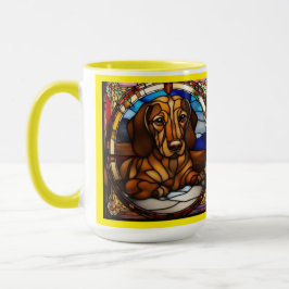 Söt Dachshund Keramisk Kaffemugg