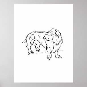 Söt Dachshund Korvhund – Personlig konst Poster