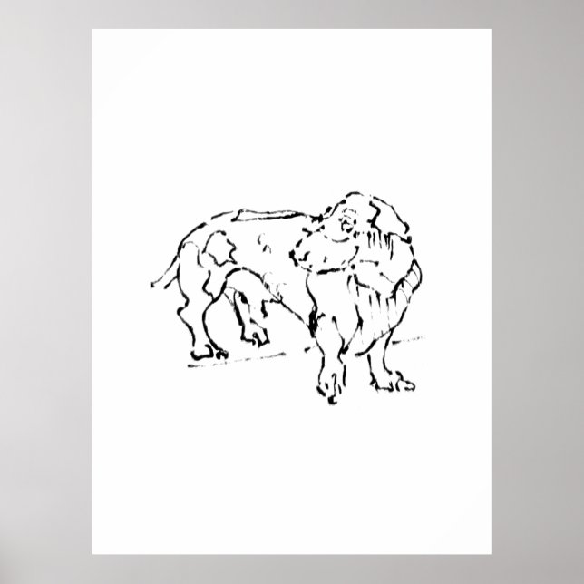 Söt Dachshund Korvhund – Personlig konst Poster (Framsidan)