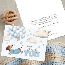 Söt Dachshund och ballonger Pojke Babyfirande