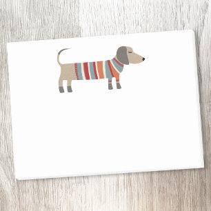 Söt dachshund wienerkorv hund post-it block