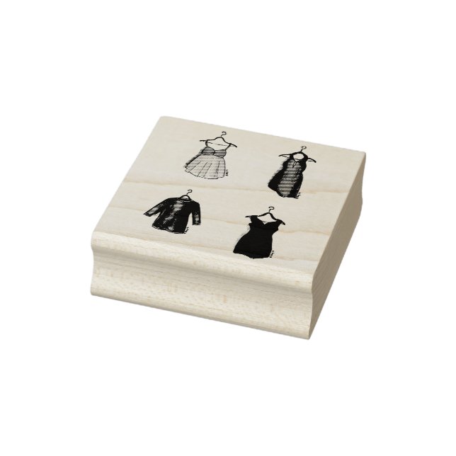 Söt Dacks Mode Closet Fashionista Frimärke Stämpel (Stämpel)