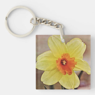 Söt Daffodil Nyckelring