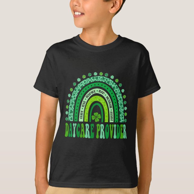 Söt dagislärare regnbåge St Patricks Day  T Shirt (Framsida)