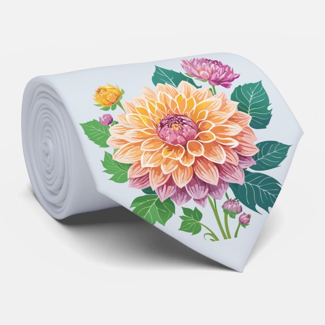 Söt Dahlia Slips (Rullad)