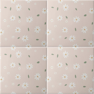 Söt Daisy Blommor & Grönska Flickrum Kakelplatta