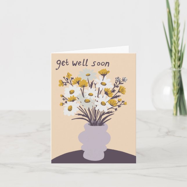 Söt Daisy Bouquet ANPASSNINGSBAR kommer snart Kort (Framsida)