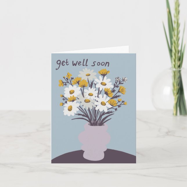 Söt Daisy Bouquet ANPASSNINGSBAR kommer snart Kort (Framsida)