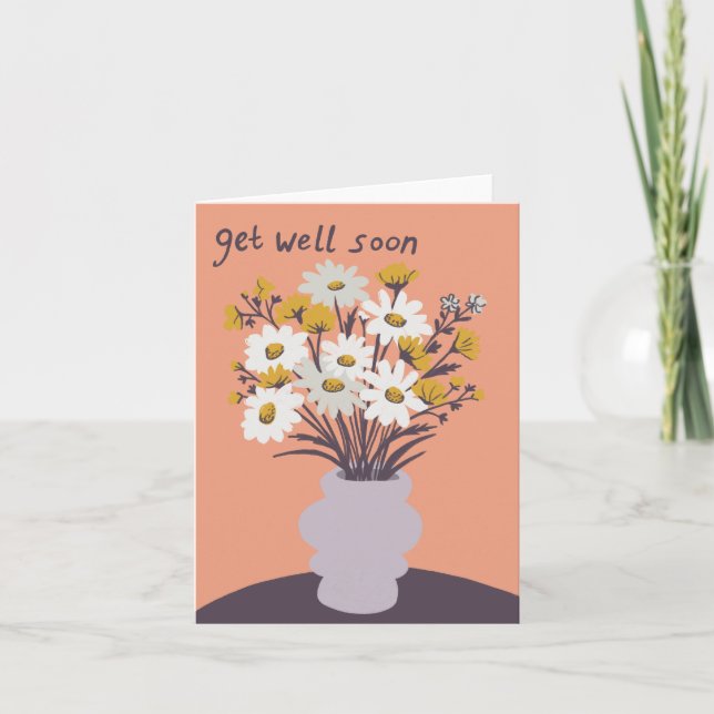 Söt Daisy Bouquet ANPASSNINGSBAR kommer snart Kort (Framsida)