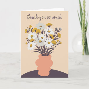 Söt Daisy Bouquet ANPASSNINGSBAR Tack Kort