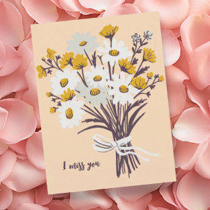 Söt Daisy Bouquet... JAG MISSAR DIG Sweet ANPASSNI Vykort