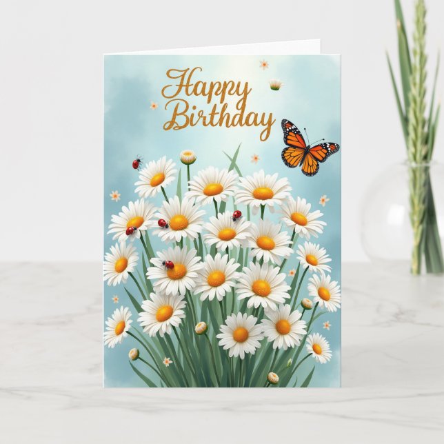 Söt Daisy Födelsedagskort Kort (Framsida)