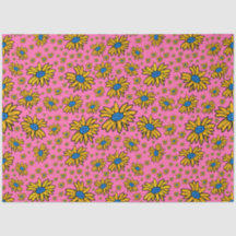 Söt Daisy Gult Blue Rosa