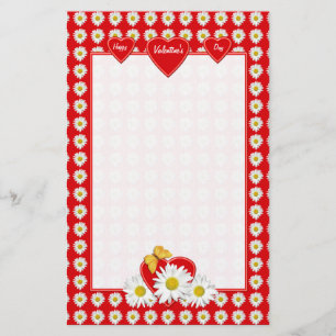 Söt Daisy Hearts Stationery Brevpapper