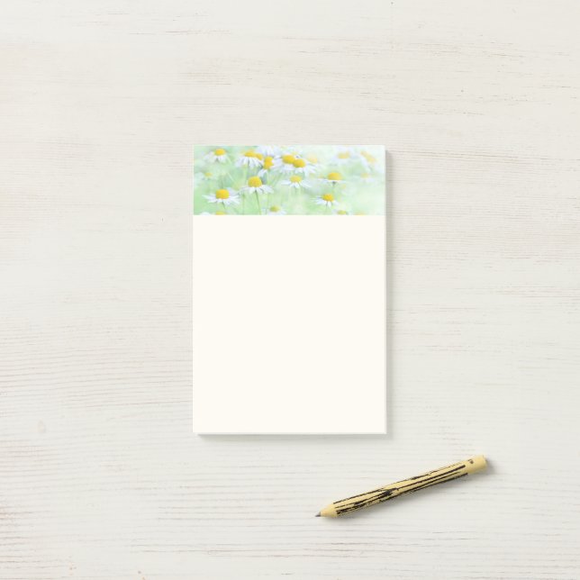 Söt Daisy i ett Fält-foto Post-it Block (På skrivbordet)
