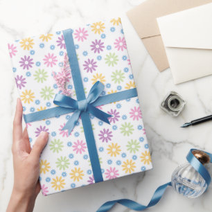 Söt Daisy Mönster Inpackningspapper Rulle Presentpapper