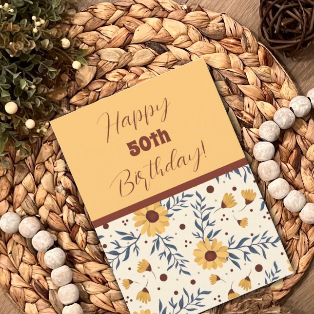 Söt Daisy Personlig Ålder FunBirthday Card Kort (Skapare uppladdad)