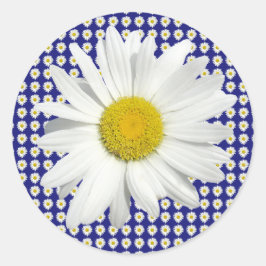 Söt Daisy Stickers Runt Klistermärke