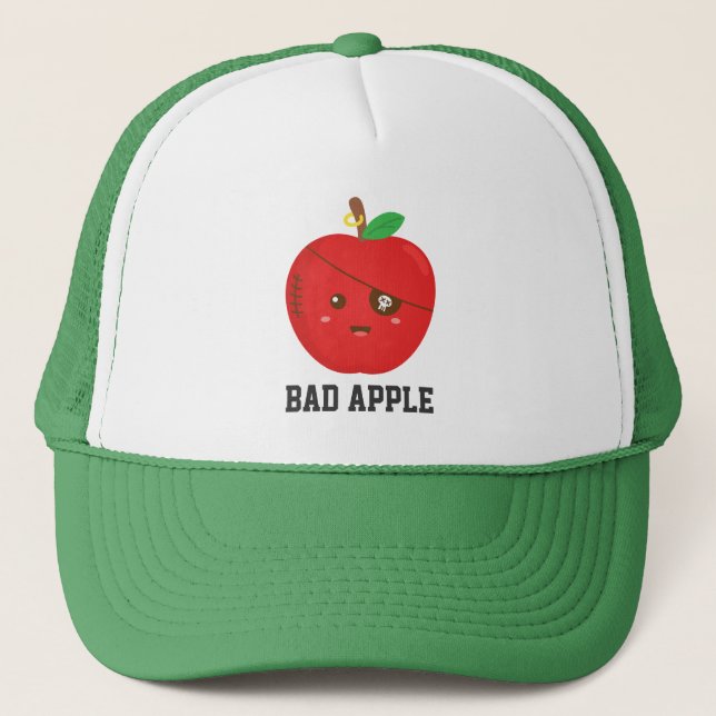 Söt dålig äpple med ögonlapp keps (Framsida)
