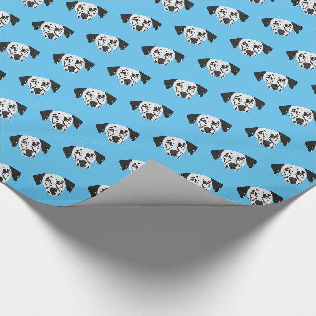Söt dalmaterhund med svarta fläckar-mönster presentpapper (Hörn)