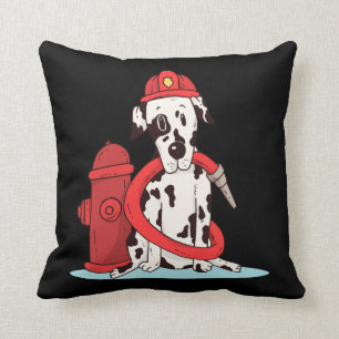 Söt dalmatiner valp brandhund brandman kudde