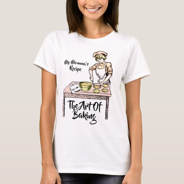 Söt Dam Baking White T Shirt (Framsida)