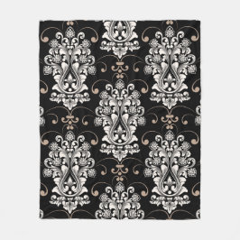 Söt Damask sömlös mönster Fleecefilt