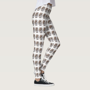 Söt damasker för brunt- och vitekorredjur leggings