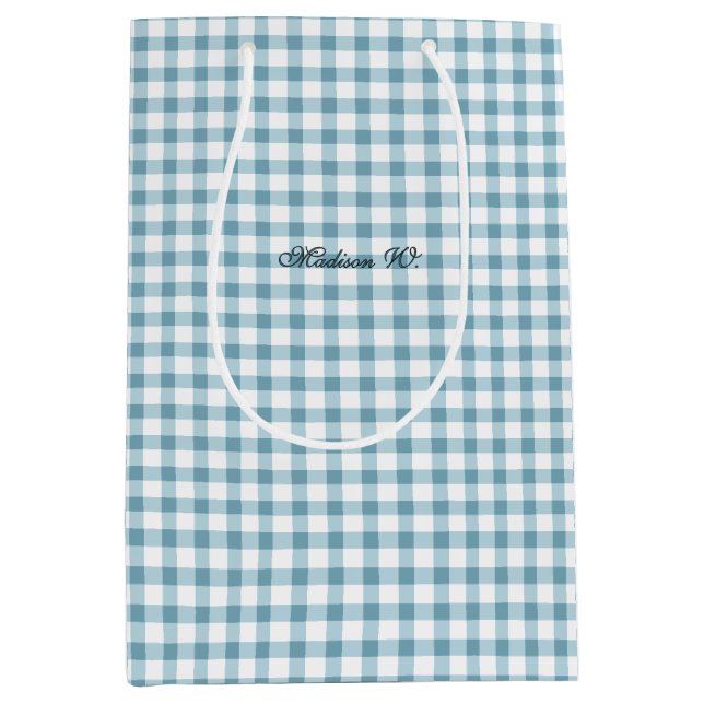 Söt dammig blå gingham-mönster (Framsidan)