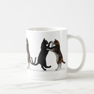 Söt Dancing Cats Kaffemugg