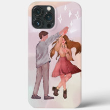 Söt Dancing Couple Romantik Phone Case