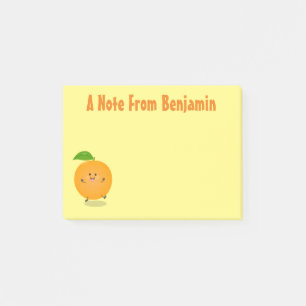 Söt dansande apelsin citrusfrukt post-it block