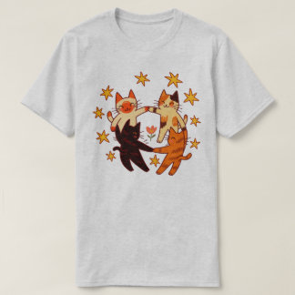 Söt Dansande Katter T-Shirt – Roligt Kattälskare P