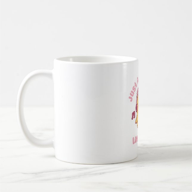 Söt dansande kyckling Bara en kyckling som älskar  Kaffemugg (Vänster)