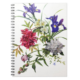 Söt Decorative Flower File-mapp Anteckningsbok