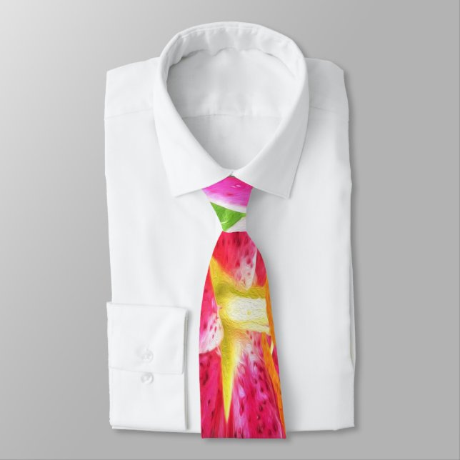 Söt Deep Rosa Stargazer Lily on Lime Green Slips (Bunden)