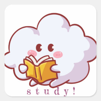 Söt dekal! fyrkantigt klistermärke