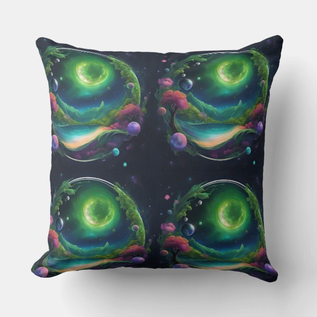 Söt Dekorativ kudde med kosmisk design (Framsida)