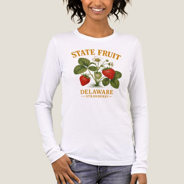 Söt Delaware Jordgubbe Botanisk T Shirt (Framsida)
