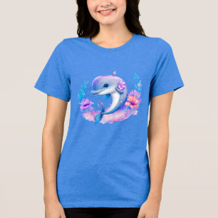 Söt delfin havsdjur t shirt