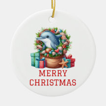 Söt Delfin Jul
