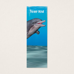 Söt delfin litet visitkort